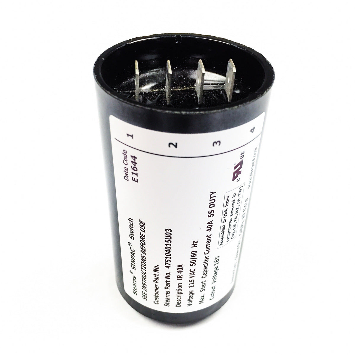 475102515UA3 STEARNS 115VAC 25A INSTANT REVERSING SINPAC SWITCH