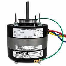 Load image into Gallery viewer, Emotortek  OEM Replacement Motors (HVAC/R)  SS2940 - 1/10 HP - 115/230 V - 1050 RPM - Single phase